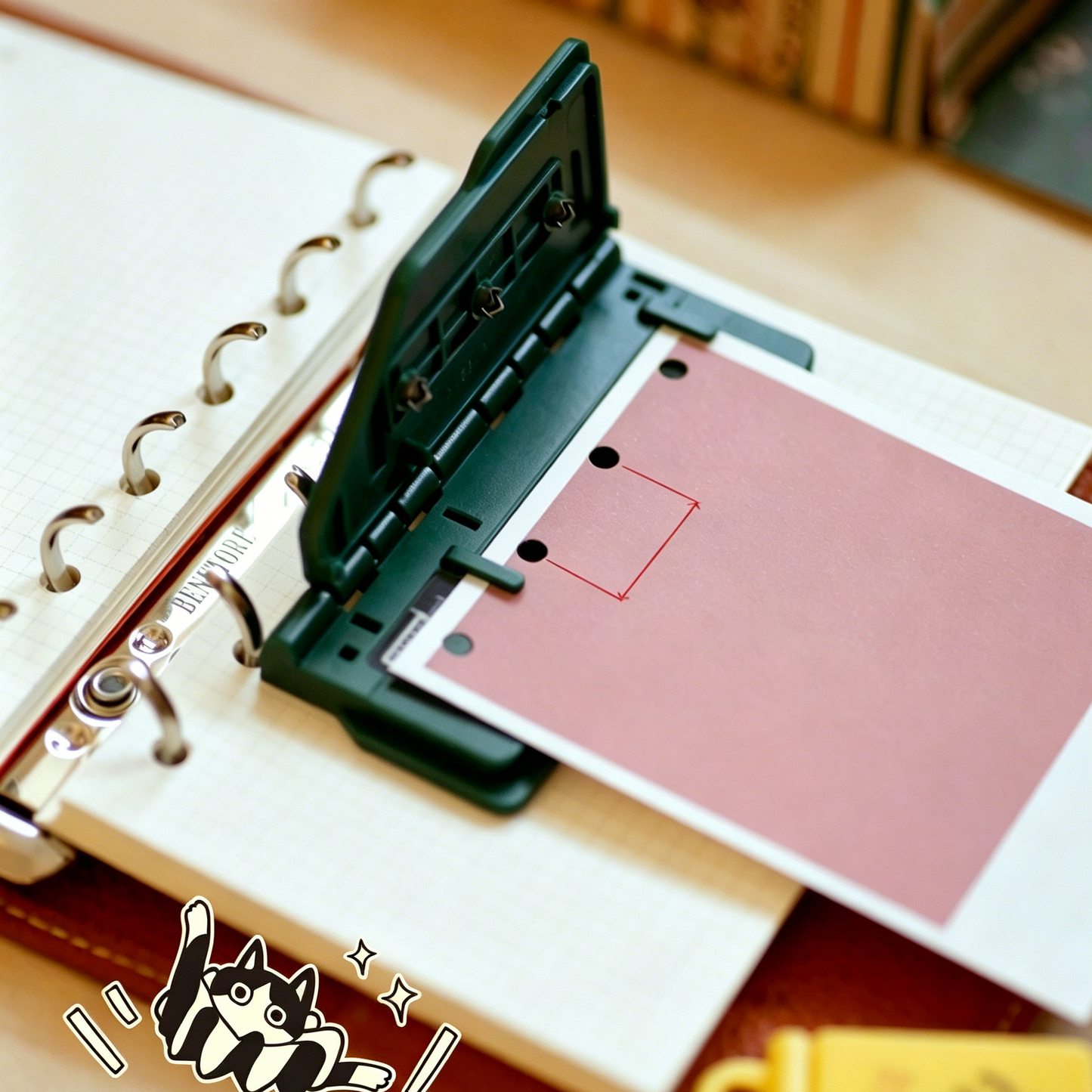 Mini Portable 3 Hole Punch for Journals and Planners
