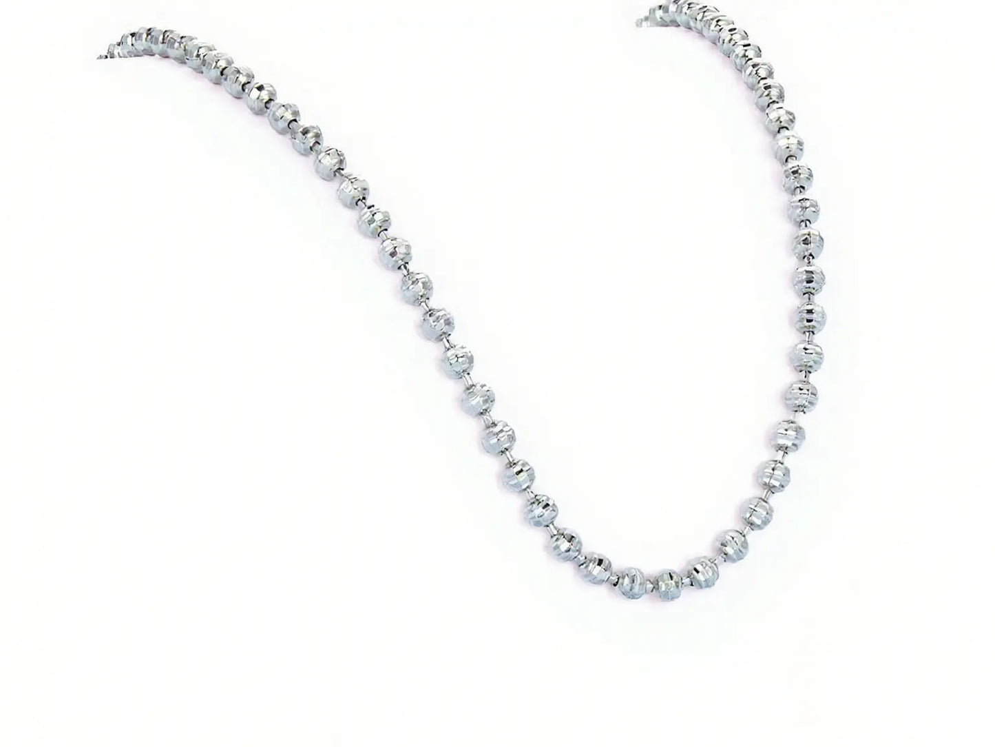 Sterling Silver White Gold-Plated Essential Beaded Necklace Kozy Lumiere