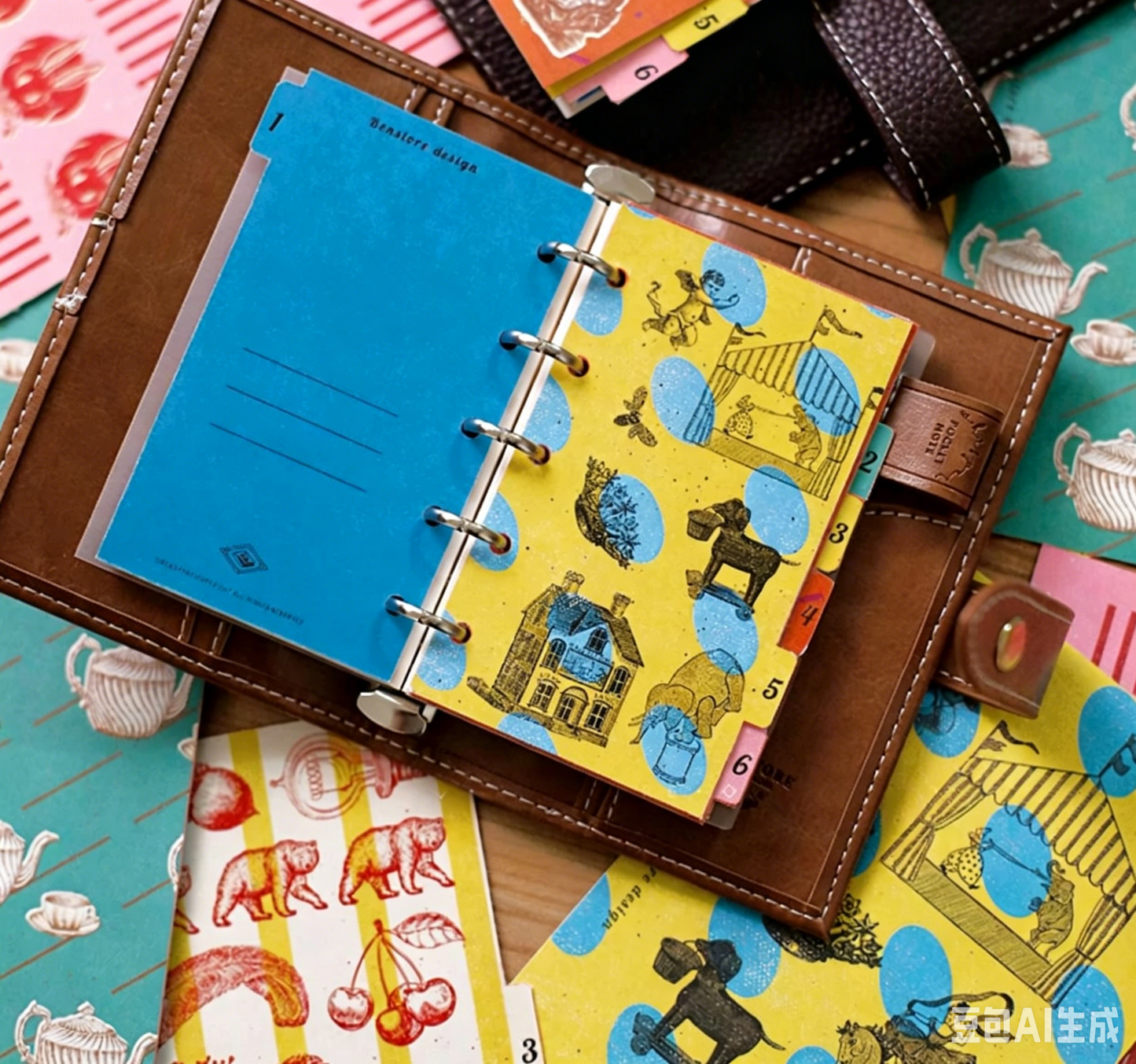 Vintage Binder Divider Index Paper for Journals and Planners