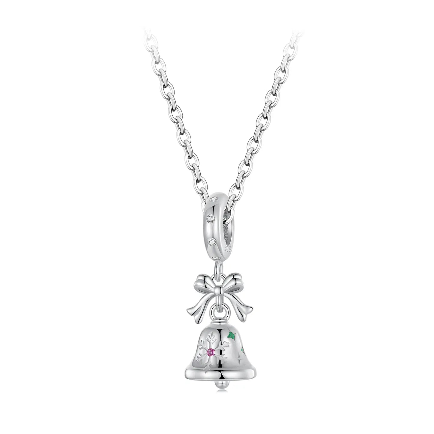 Christmas Bell Dangle Charm in Sterling Silver Kozy Lumiere