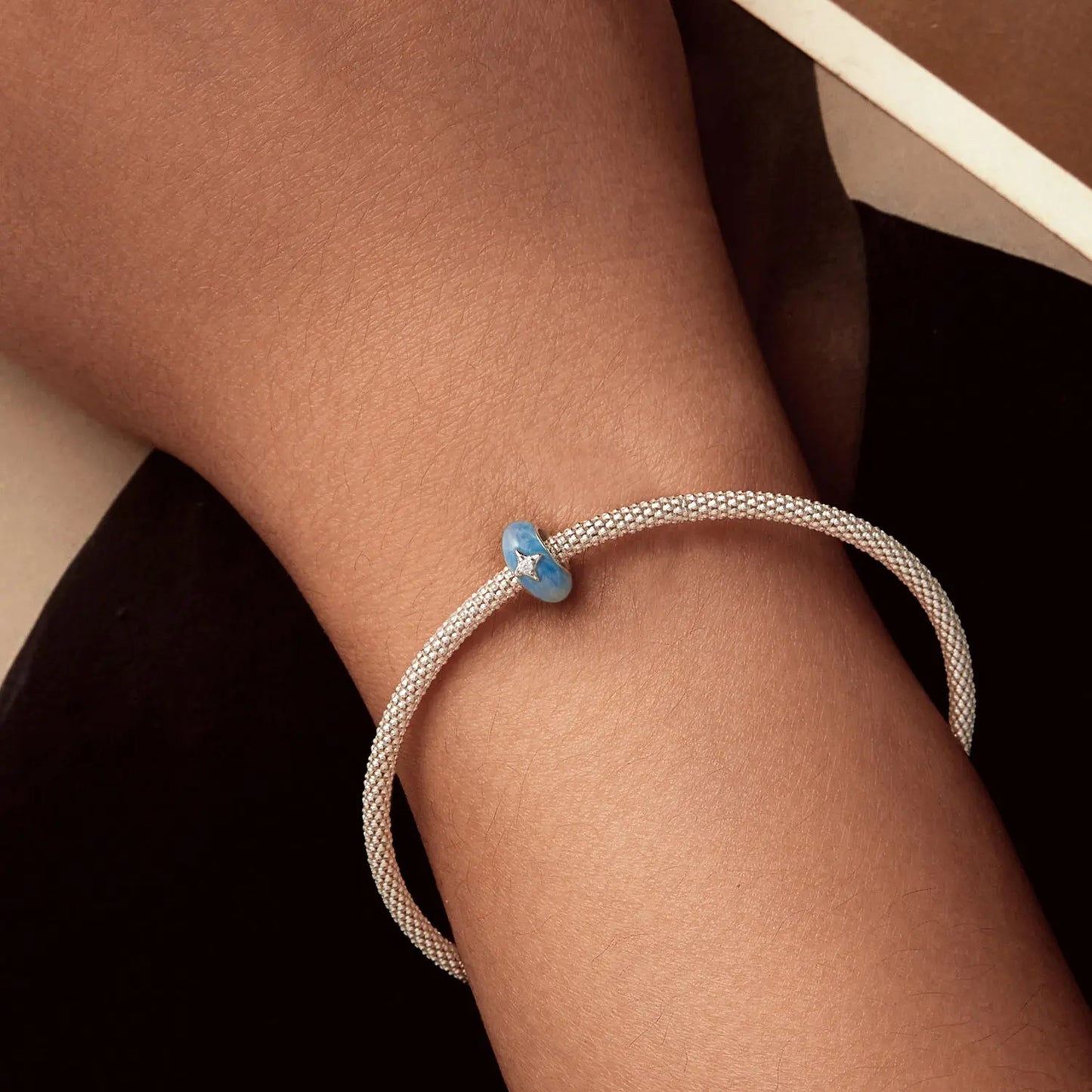 Sterling Silver Star River Spacer Charm Kozy Lumiere
