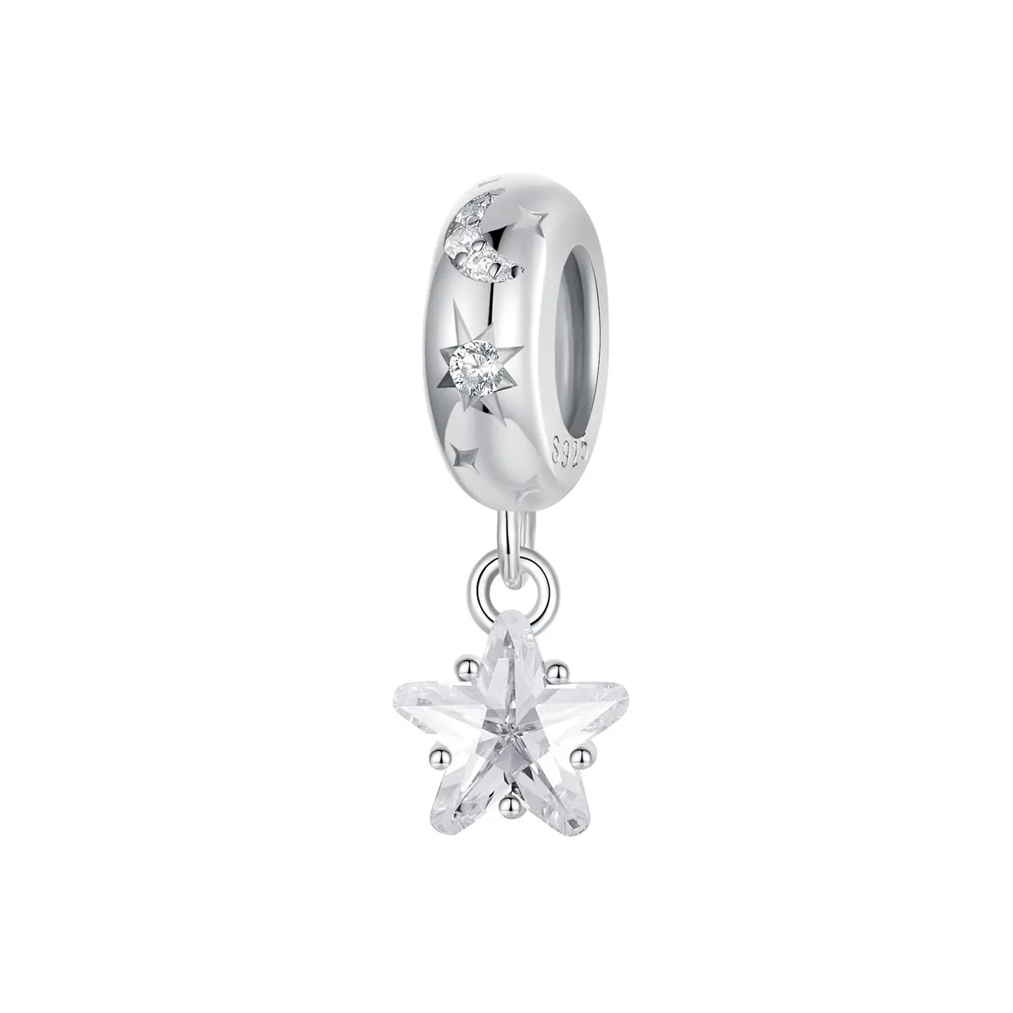 Star Spacer Charm Bead in Sterling Silver Kozy Lumiere