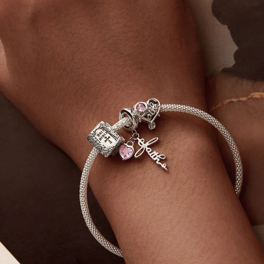 Bible Charm Bead in Sterling Silver Kozy Lumiere