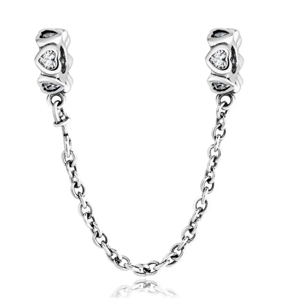 S925 Sterling Silver Safety Chain Charm, DIY Charm, Charm for Bracelet Kozy Lumiere