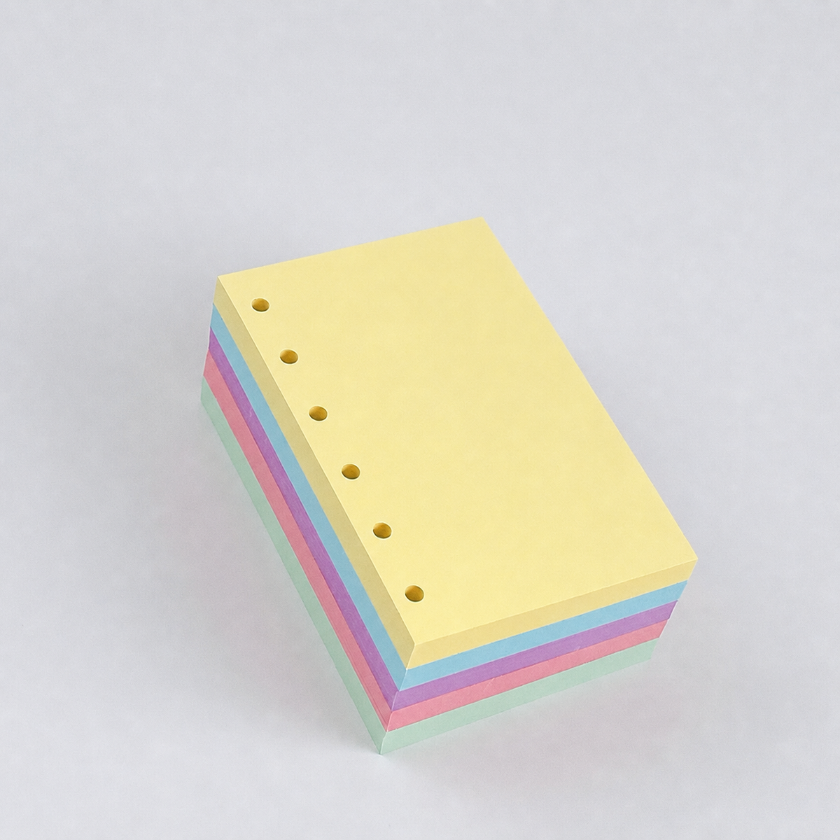 A7 colored loose leaf refill paper for 6-hole pocket planners and journaling notes