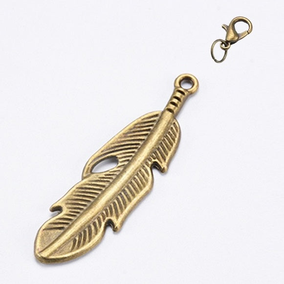 Bronze traveler's notebook charm with lobster clasp for journal planner bag and stationery decoration - image 20