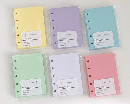 M5 planner refill pages in 62 mm and 74 mm widths