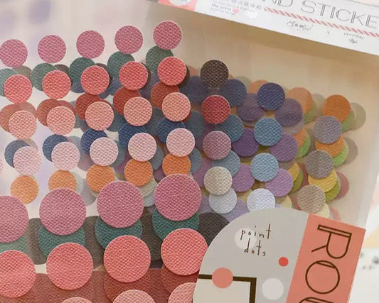 Colored dot label stickers for functional planner marking and journal decoration