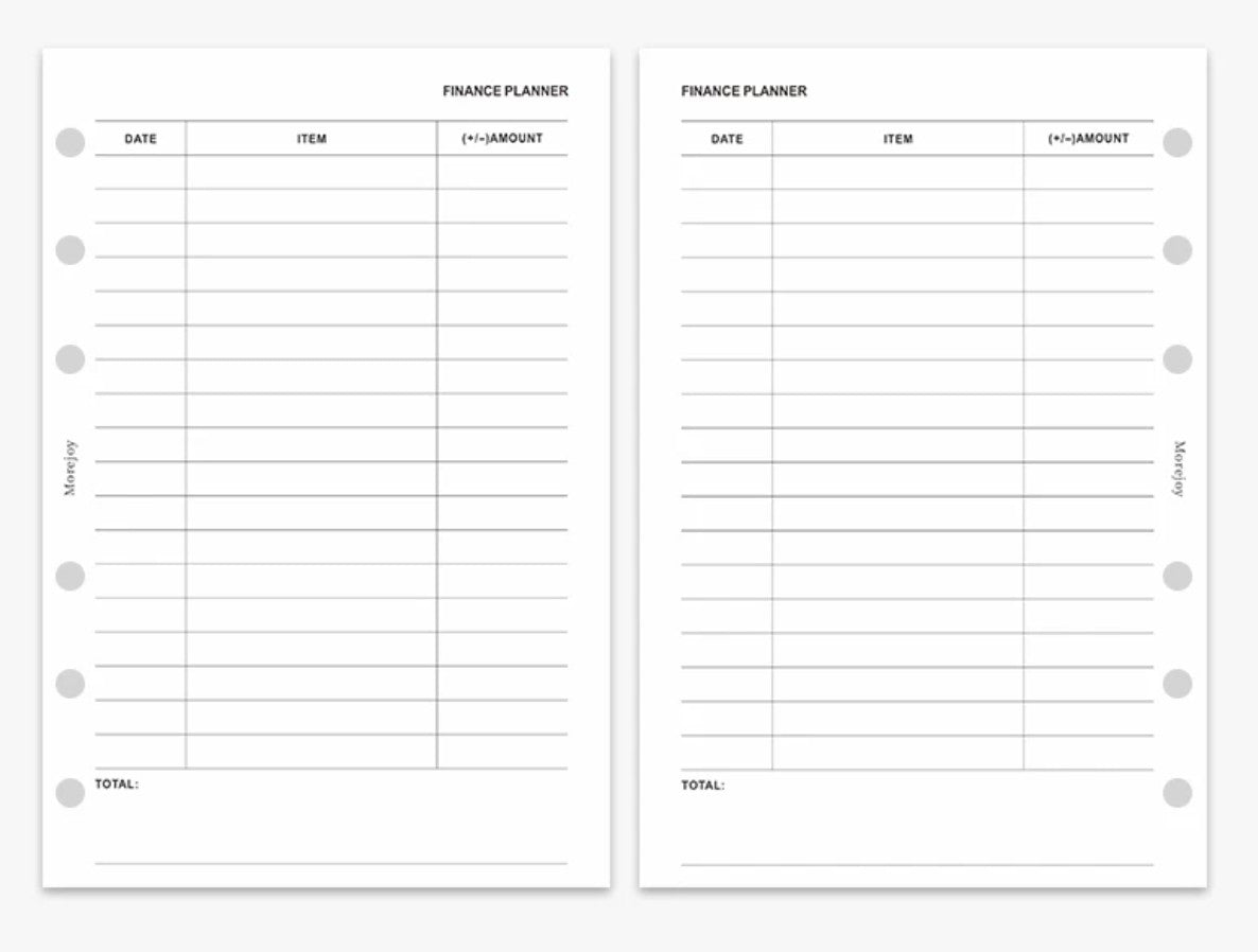 A6 Planner Insert Refill — Blank + Timeline + Daily/Weekly/Monthly Pages — 120gsm, 105 × 148 mm