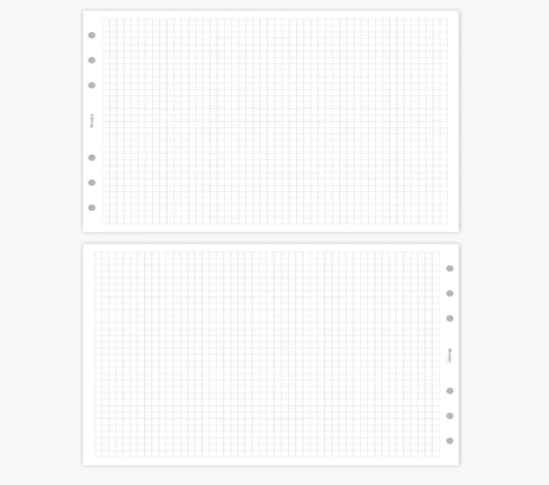 Personal Size Planner Insert Refill — Blank + Timeline + Daily/Weekly/Monthly Pages — 120gsm, 95 × 173 mm
