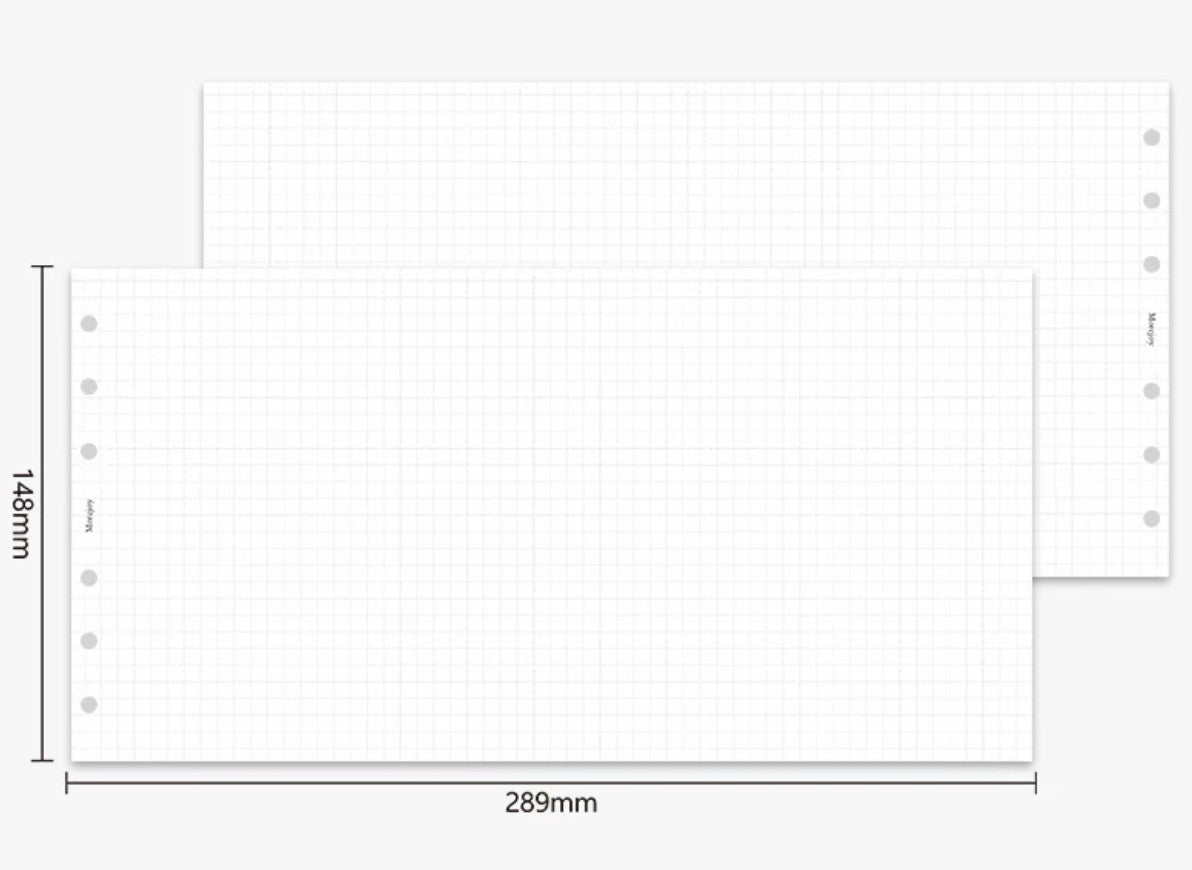 A6 Planner Insert Refill — Blank + Timeline + Daily/Weekly/Monthly Pages — 120gsm, 105 × 148 mm