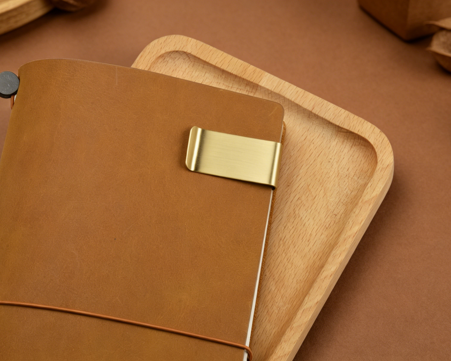 Stainless Steel or Brass Pen Clip | Vintage Metal Pen Holder for Traveler's Notebook