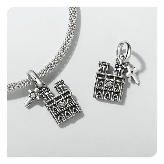 Notre-Dame de Paris Dangle Charm in Sterling Silver Kozy Lumiere