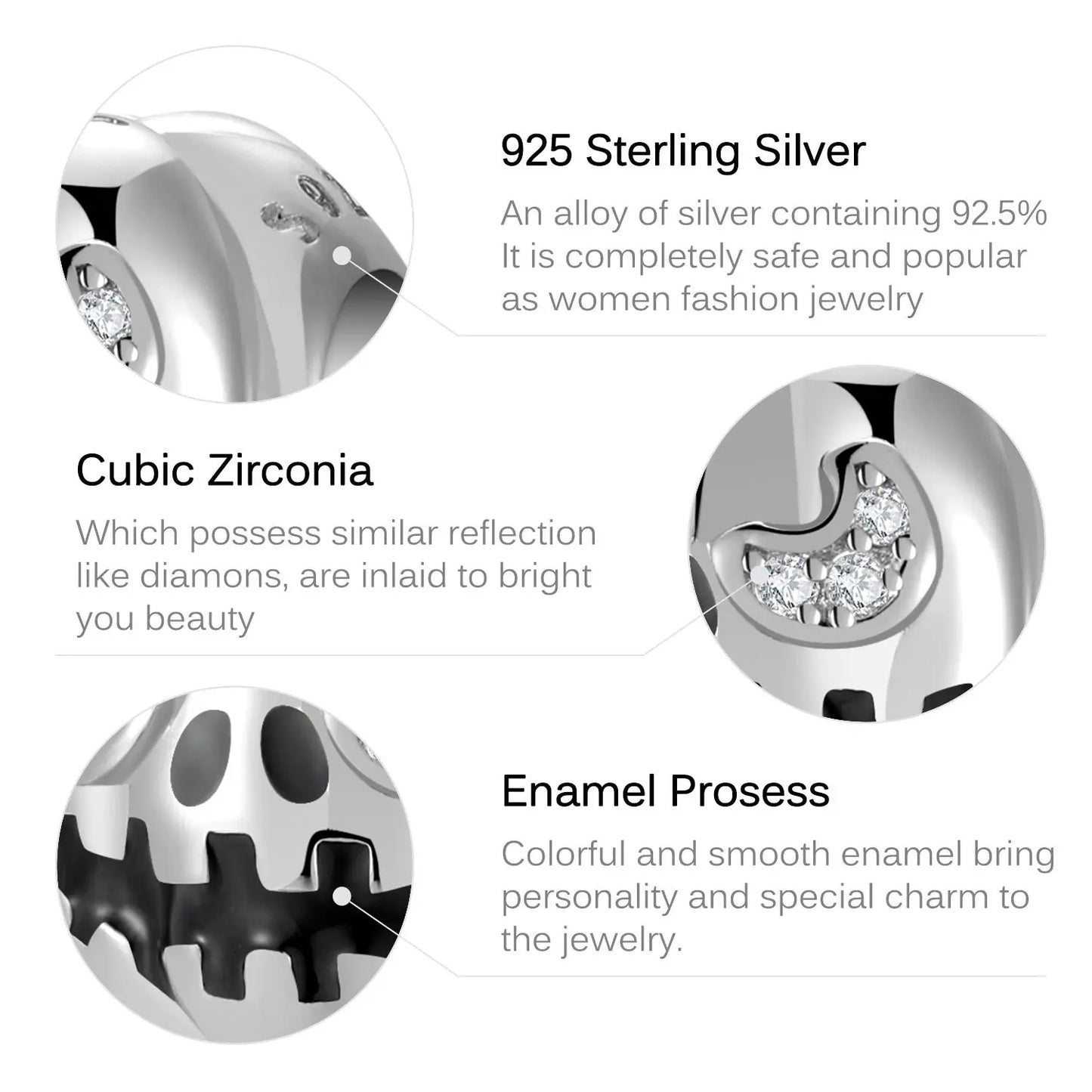 Pumpkin Charm Bead in Sterling Silver Kozy Lumiere