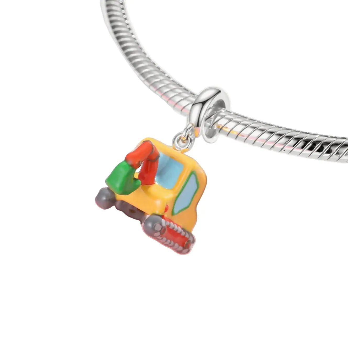 Excavator Dangle Charm in Sterling Silver Kozy Lumiere