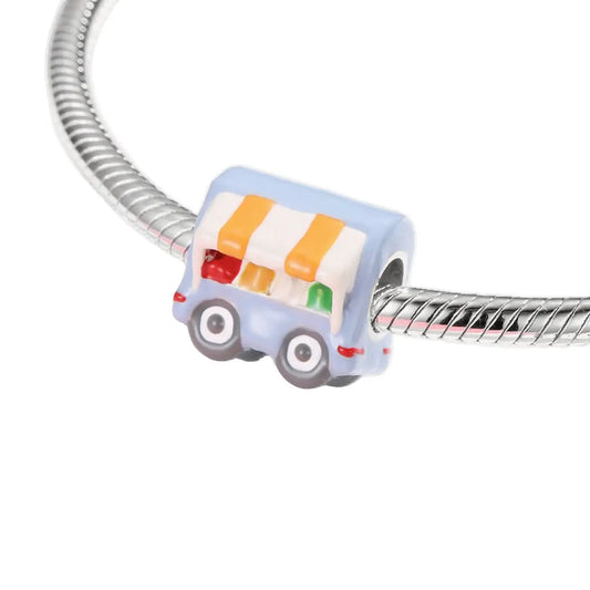 Fruit Truck Charm Bead in Sterling Silver Kozy Lumiere