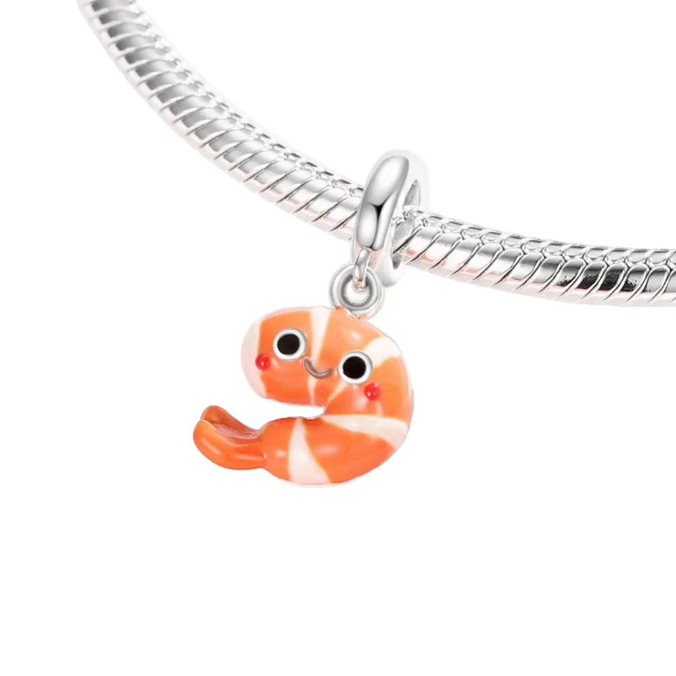 Shrimp Dangle Charm in Sterling Silver Kozy Lumiere
