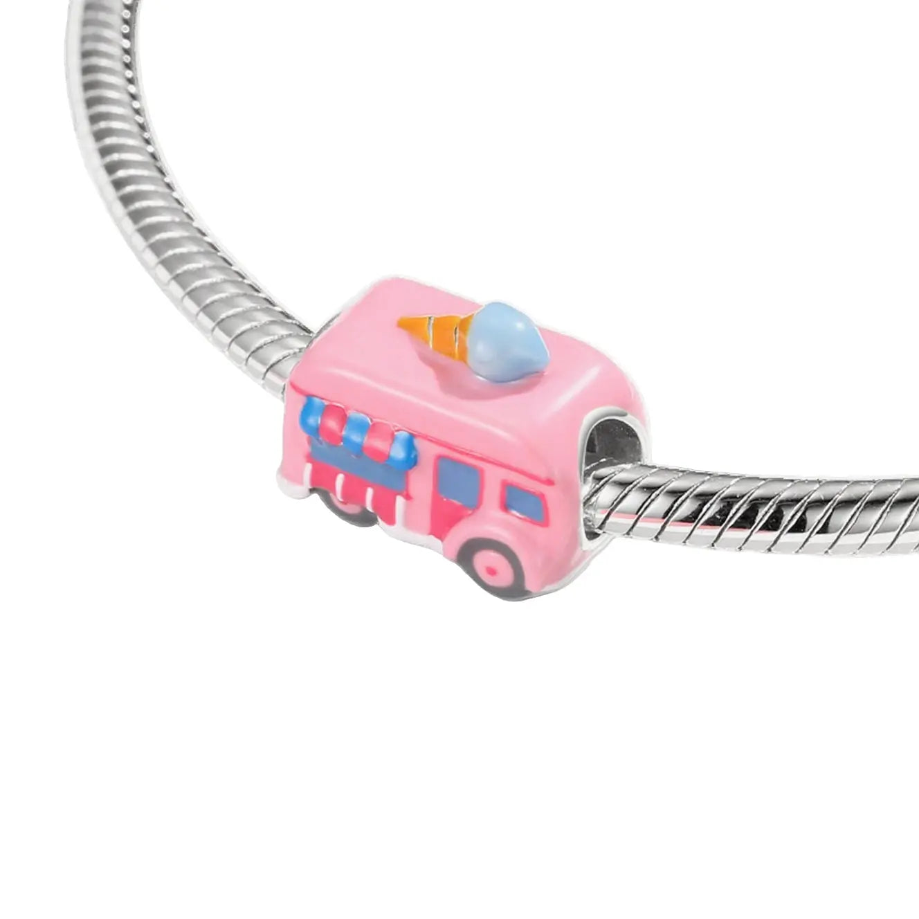 Ice Cream Truck Charm Bead in Sterling Silver Kozy Lumiere