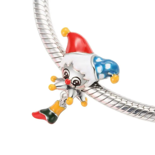 Clown Charm Bead in Sterling Silver Kozy Lumiere