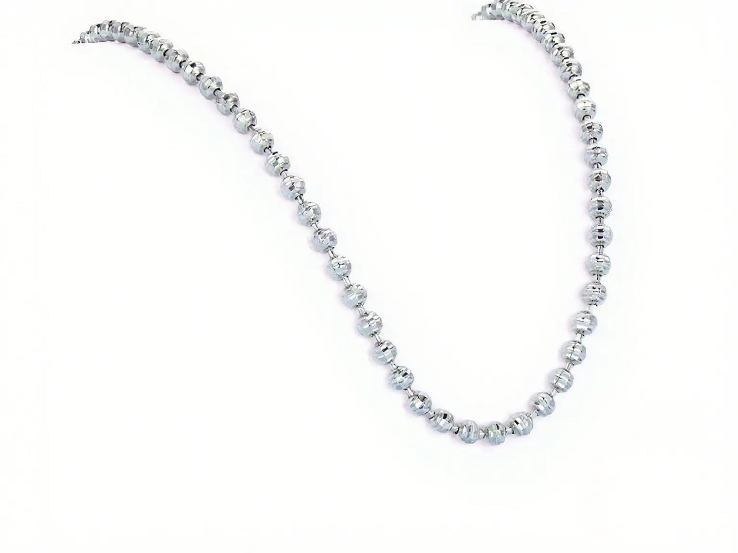 Sterling Silver White Gold-Plated Essential Beaded Necklace Kozy Lumiere