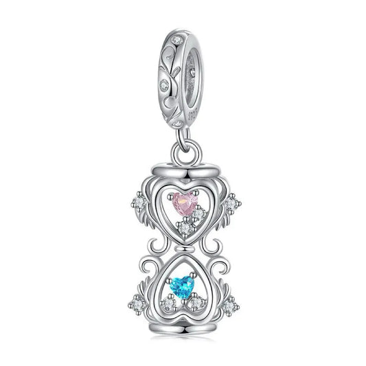 Hourglass Dangle Charm in Sterling Silver Kozy Lumiere