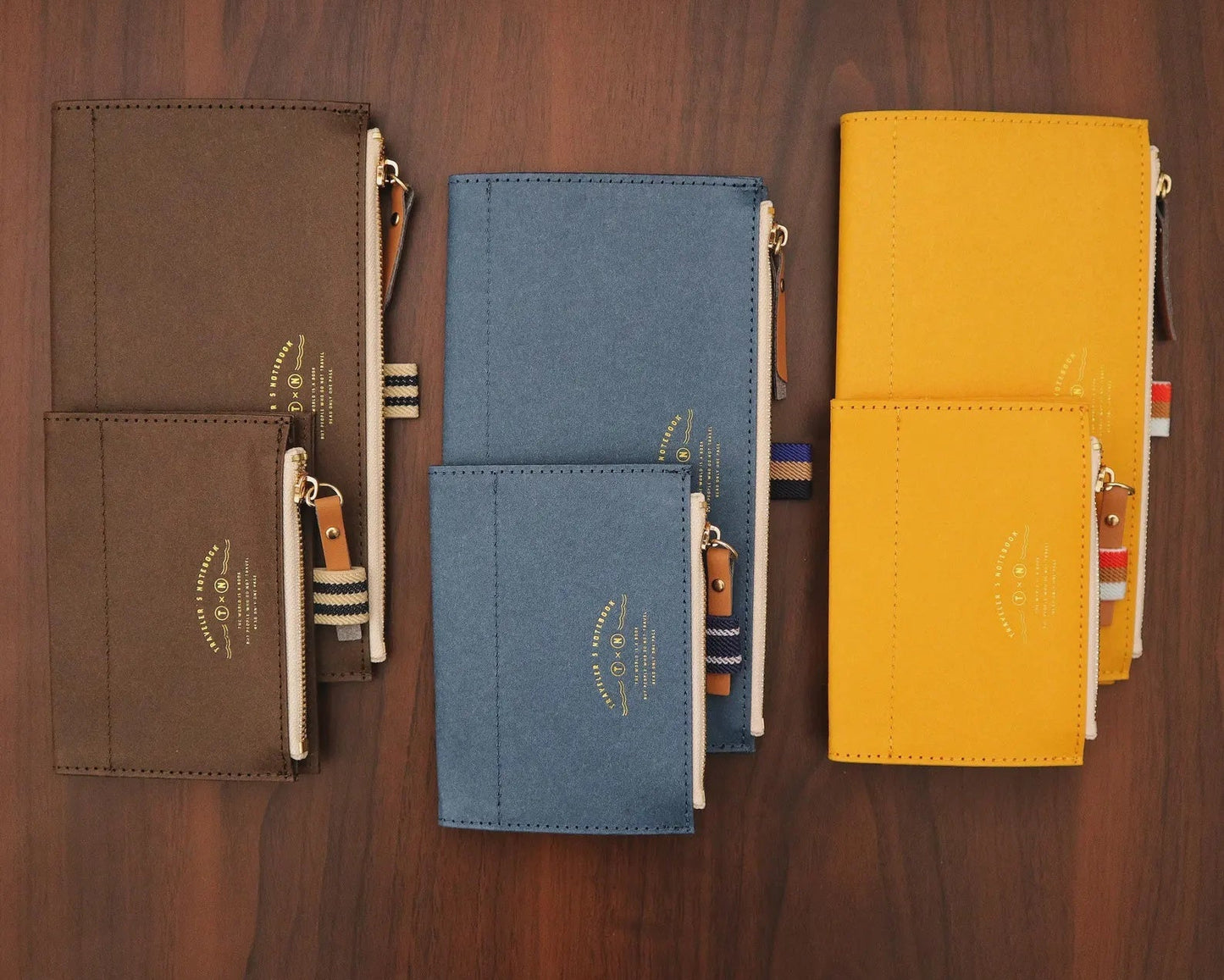 Washable Kraft Paper Zipper Pouch with Pen Loop for Journals