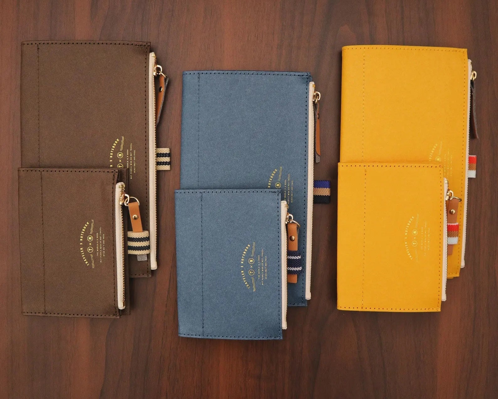 Washable Kraft Paper Zipper Pouch with Pen Loop for Journals