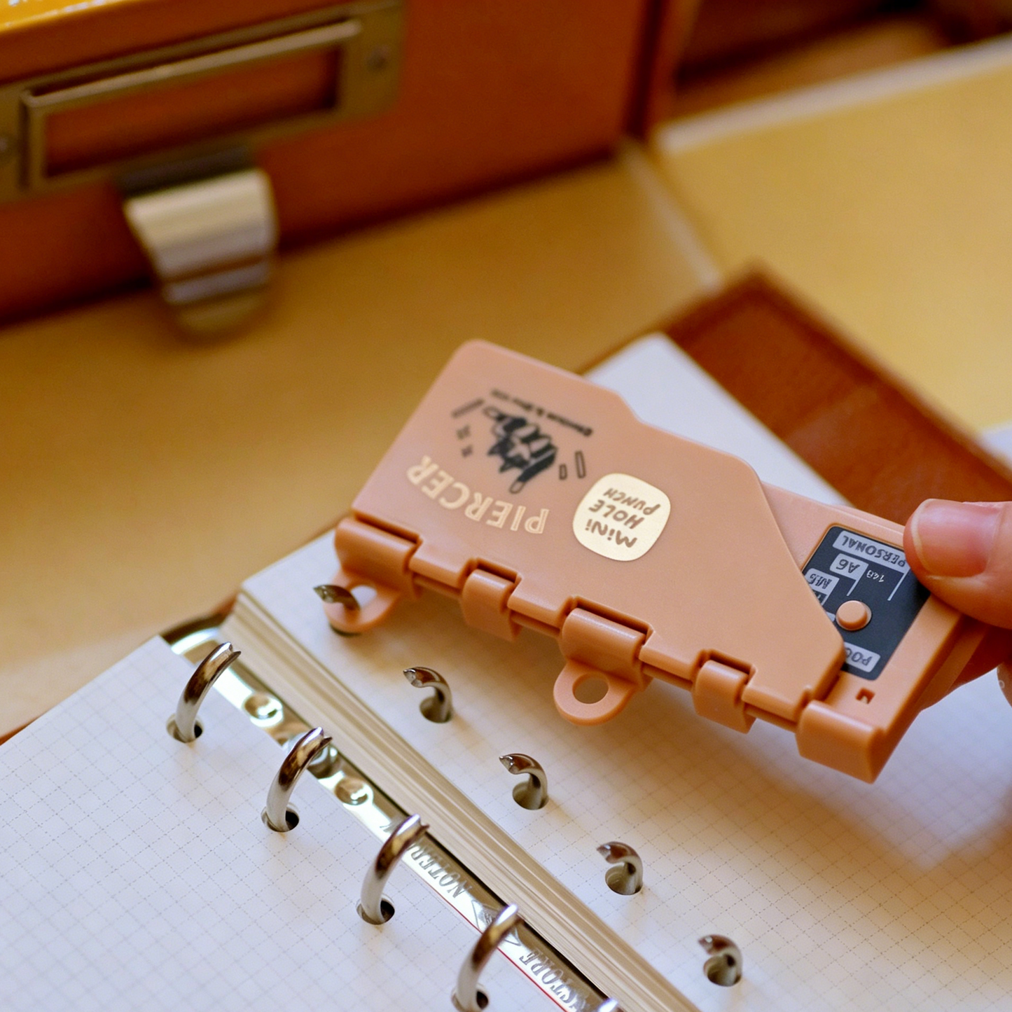 Mini Portable 3 Hole Punch for Journals and Planners
