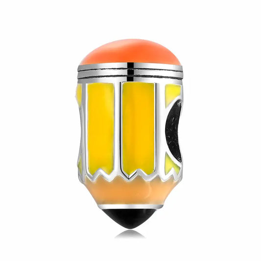 Pencil Charm Bead in Sterling Silver Kozy Lumiere