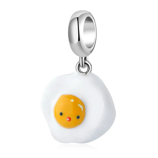 Fried Egg Dangle Charm in Sterling Silver Kozy Lumiere