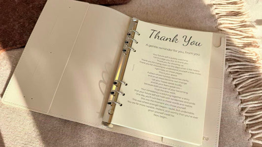 Mindful Living Planner Kit: A5 Awareness Journal & Planner Insert Pages WHITE