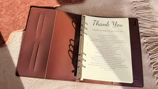 Mindful Living Planner Kit: A5 Awareness Journal & Planner Insert Pages BROWN