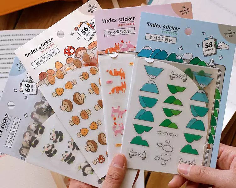 Forest Style Decorative Index Tab Stickers for Journals