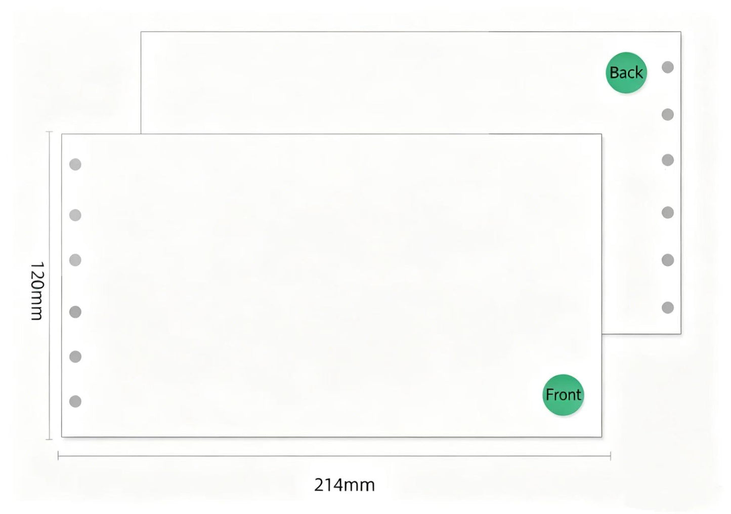 A7 Pocket Size Planner Insert Refill — Blank + Timeline + Daily/Weekly/Monthly Pages — 120gsm, 80 × 120 mm