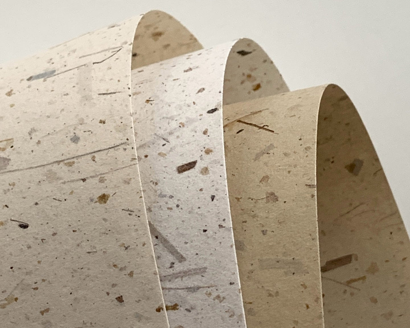 Loose leaf binder insert detail with forest fiber style paper texture