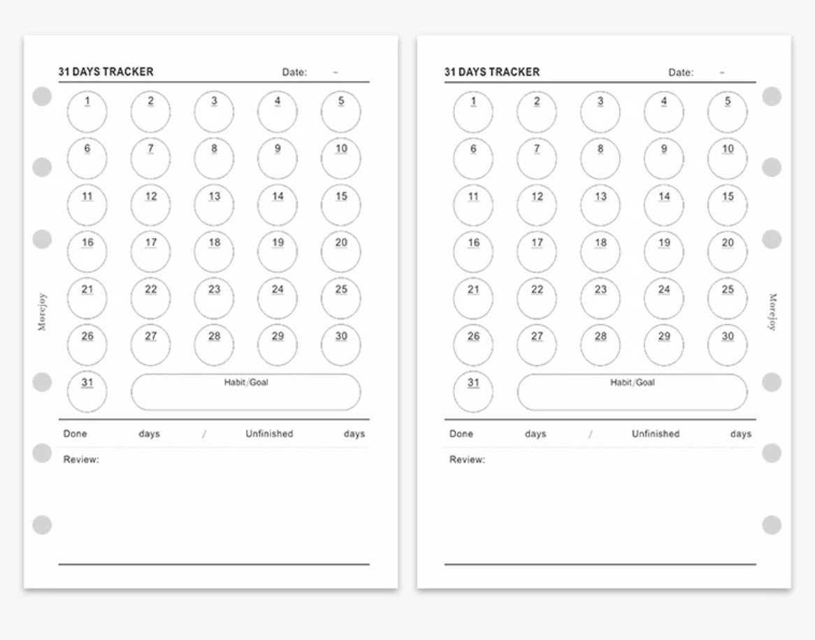 A6 Planner Insert Refill — Blank + Timeline + Daily/Weekly/Monthly Pages — 120gsm, 105 × 148 mm