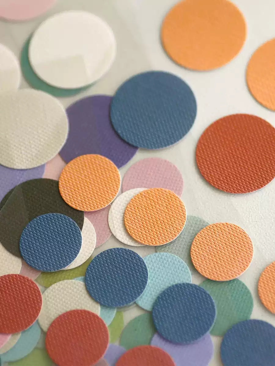 Colored Dot Decorative Label Stickers for Journals and Planners