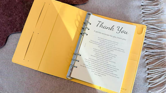 Mindful Living Planner Kit: A5 Awareness Journal & Planner Insert Pages YELLOW