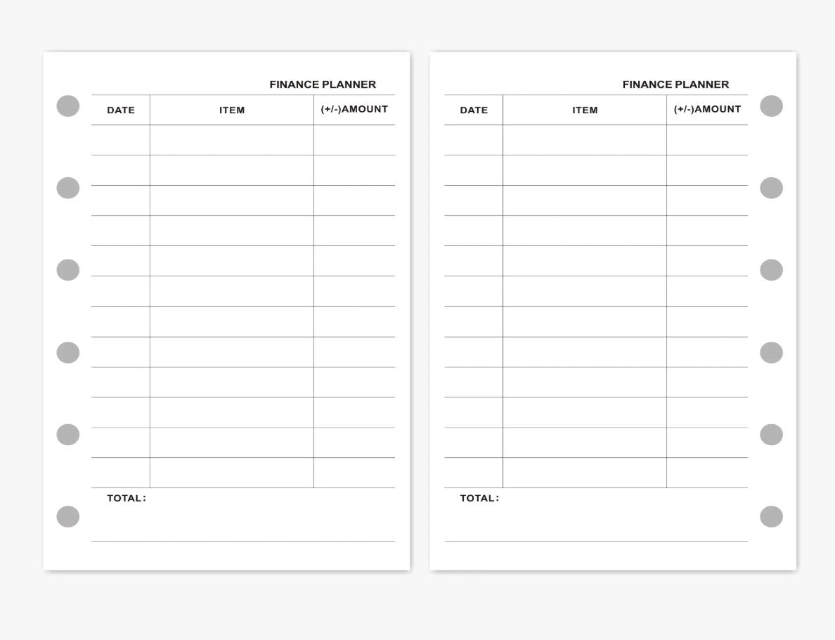 A7 Pocket Size Planner Insert Refill — Blank + Timeline + Daily/Weekly/Monthly Pages — 120gsm, 80 × 120 mm
