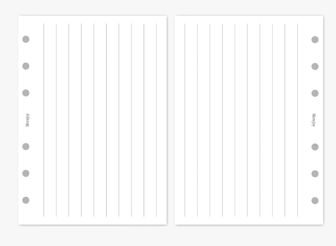 Personal Size Planner Insert Refill — Blank + Timeline + Daily/Weekly/Monthly Pages — 120gsm, 95 × 173 mm