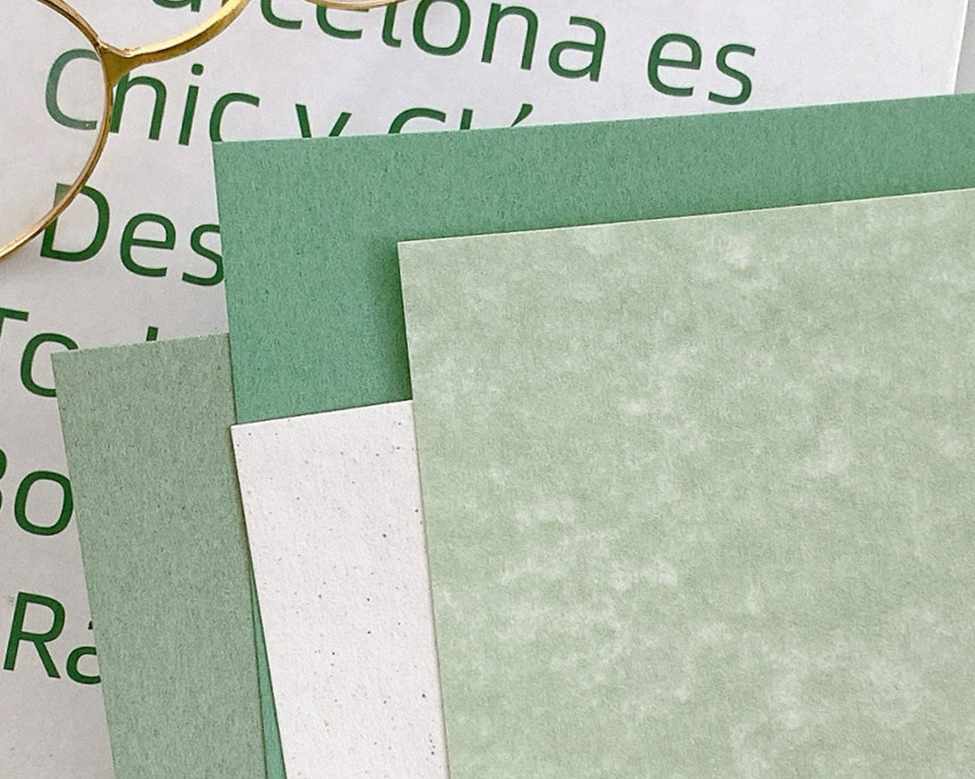 Green tone specialty planner refill paper for journals notes and ring binders