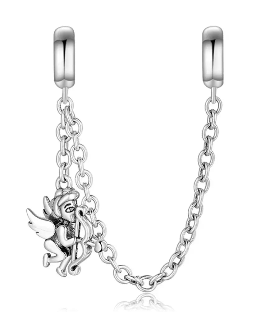 S925 Sterling Silver Safety Chain Charm, DIY Charm, Charm for Bracelet Kozy Lumiere