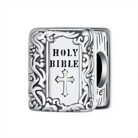 Bible Charm Bead in Sterling Silver Kozy Lumiere