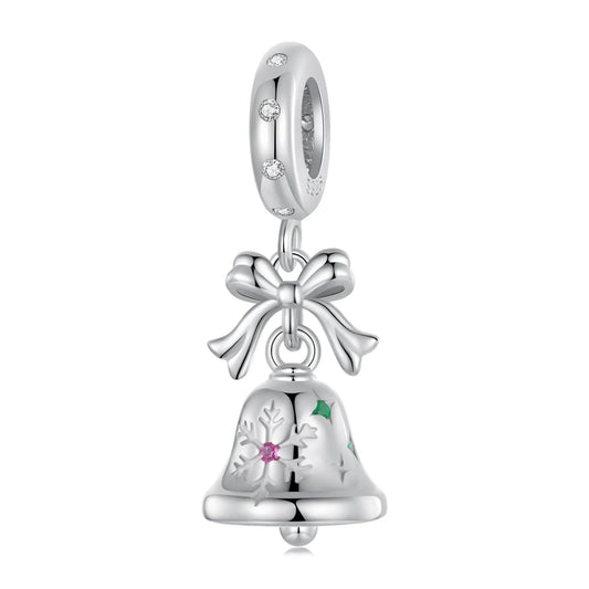 Christmas Bell Dangle Charm in Sterling Silver Kozy Lumiere