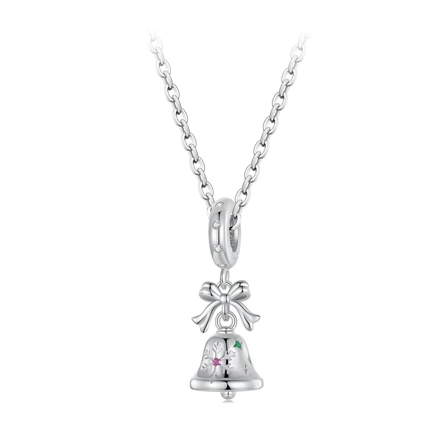 Christmas Bell Dangle Charm in Sterling Silver Kozy Lumiere