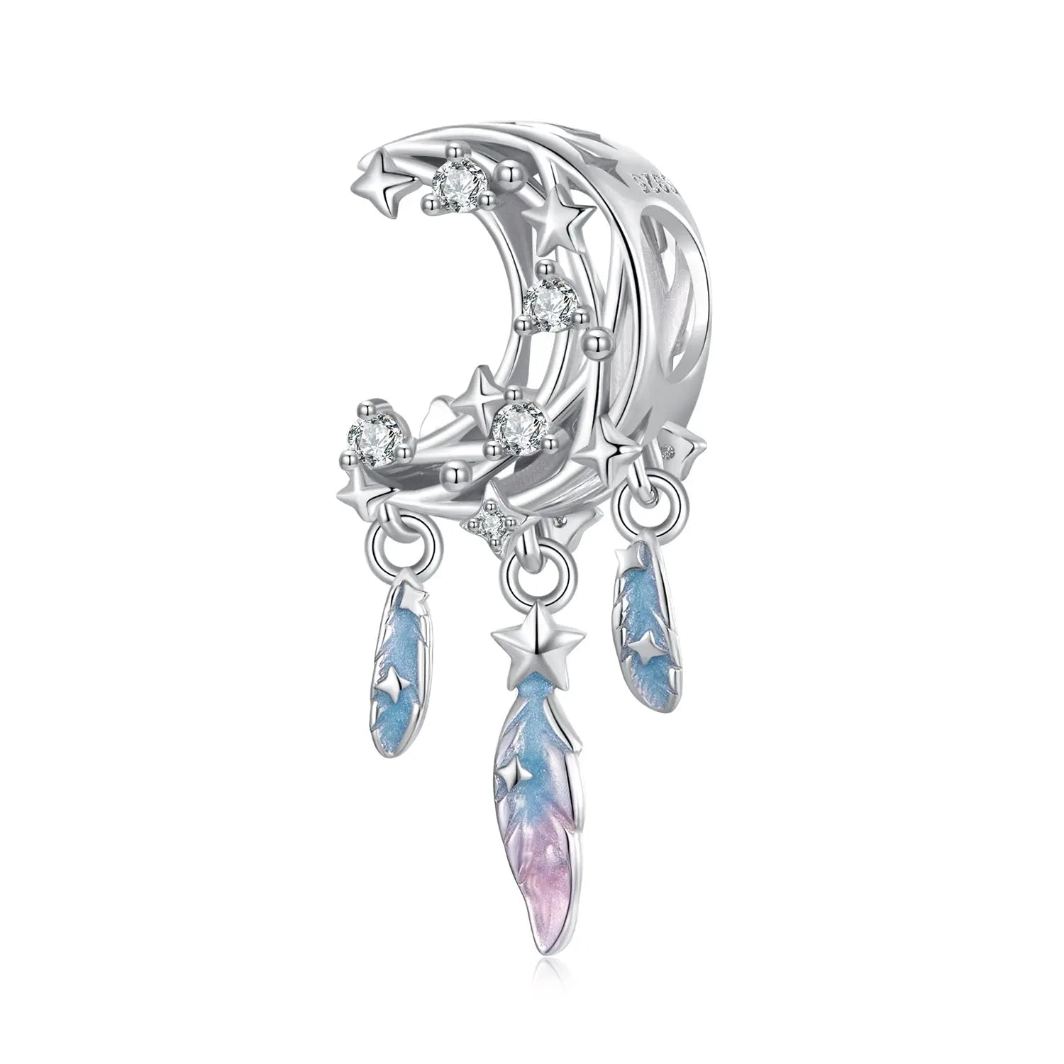 Moon Dreamcatcher Charm Bead in Sterling Silver Kozy Lumiere