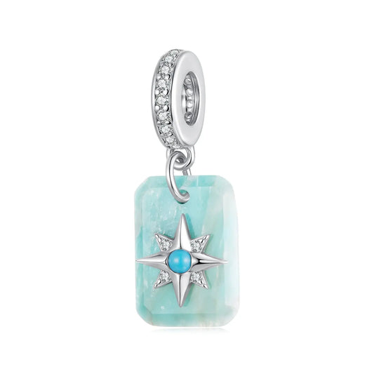 Amazonite Dangle Charm in Sterling Silver Kozy Lumiere
