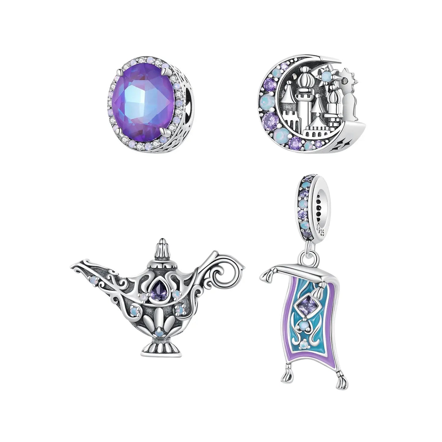 Magic Castle Charm Bead in Sterling Silver Kozy Lumiere