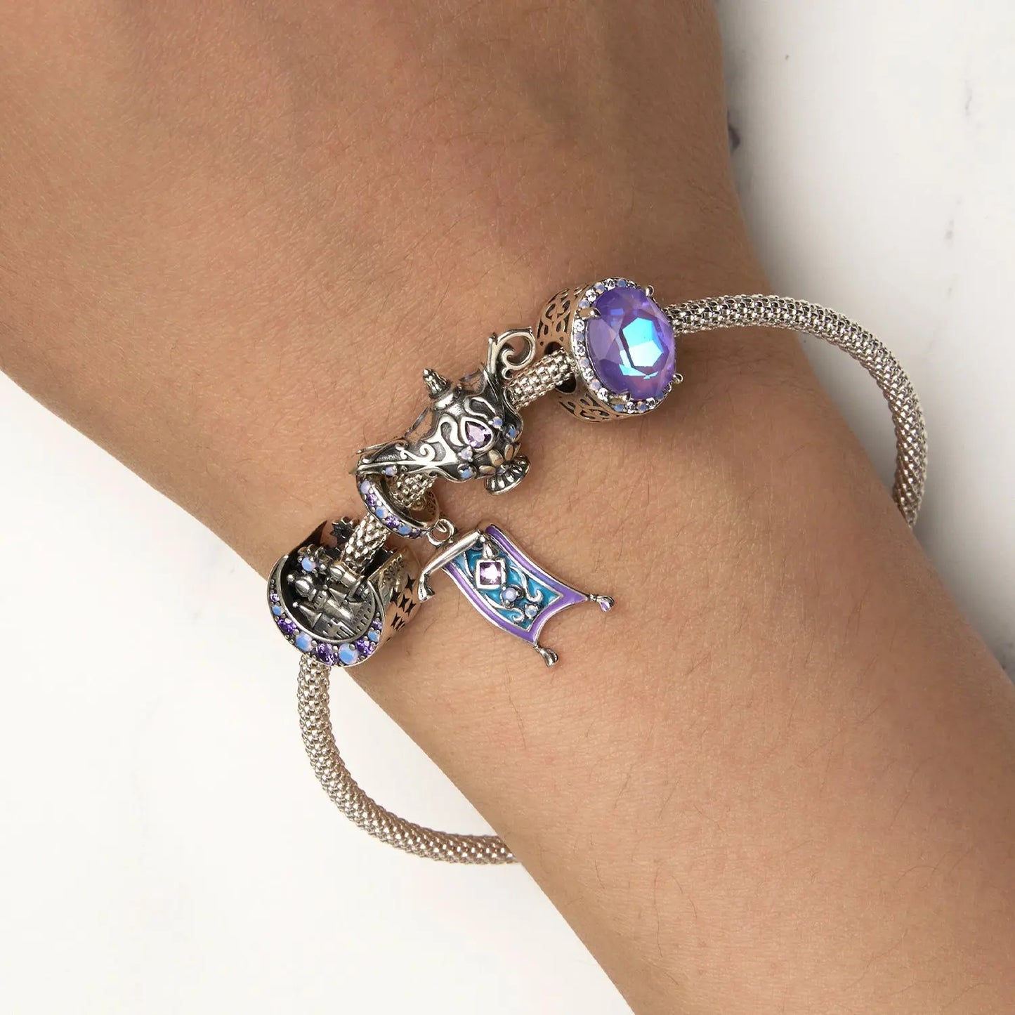 Magic Wishing Lamp Charm Bead in Sterling Silver Kozy Lumiere