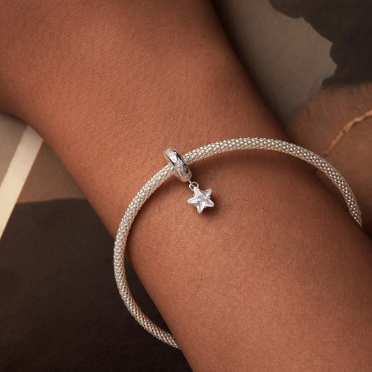 Star Spacer Charm Bead in Sterling Silver Kozy Lumiere